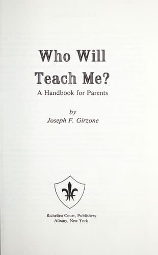 Cover of Who Will Teach Me?