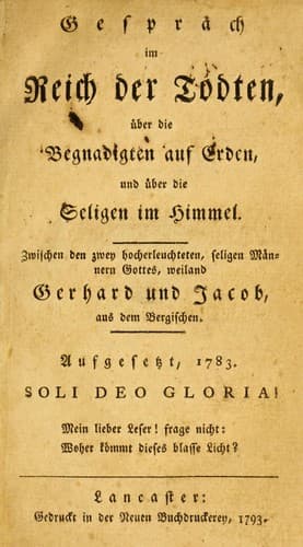 Cover of Gespr©Þch im Reich der Todten, ©ơber die Begnadigten auf Erden, und ©ơber die Seligen im Himmel
