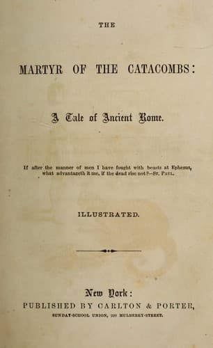 Cover of The martyr of the catacombs