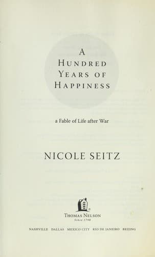 Cover of Hundred Years of Happiness