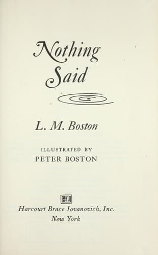 Cover of Nothing said.