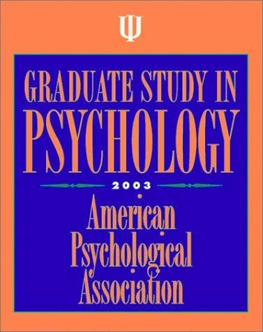 Cover of Graduate Study in Psychology, 2003