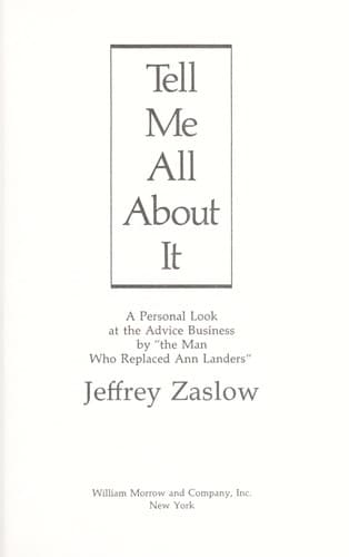 Cover of Tell me all about it
