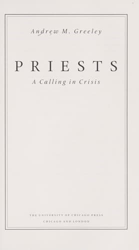 Cover of PRIESTS: A CALLING IN CRISIS