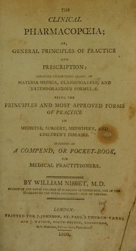 Cover of The clinical pharmacop¿ia