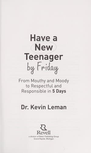 Cover of Have a new teenager by Friday