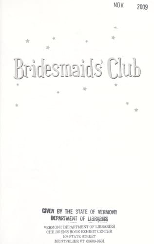 Cover of Bridesmaids' club