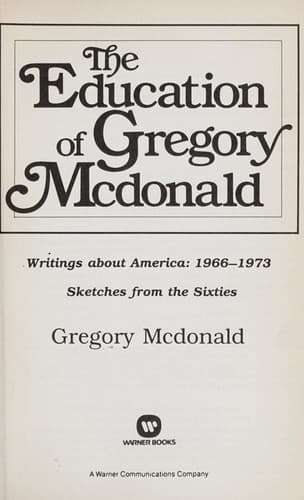 Cover of The education of Gregory Mcdonald