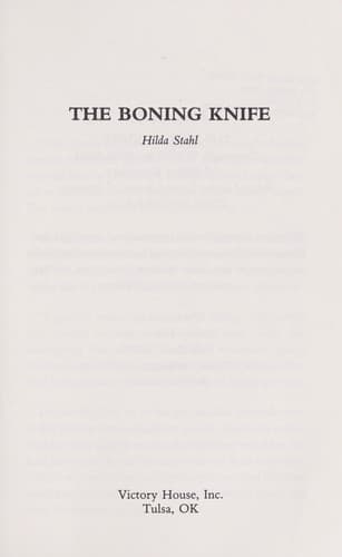 Cover of The boning knife