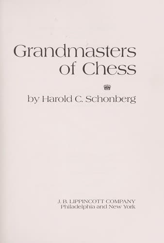 Cover of Grandmasters of Chess