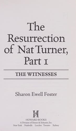 Cover of The resurrection of Nat Turner, part 1