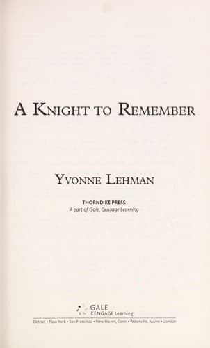 Cover of Knight to remember