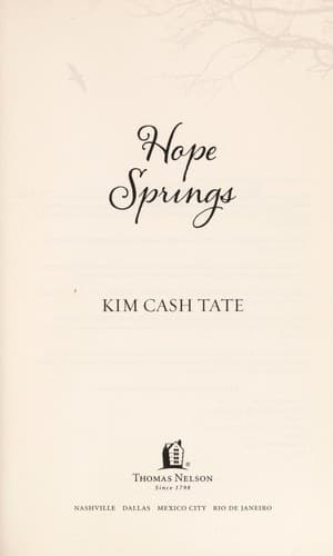 Cover of Hope springs