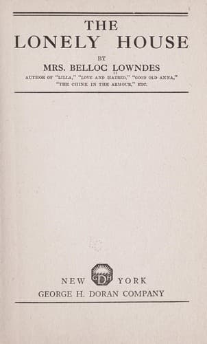 Cover of The lonely house