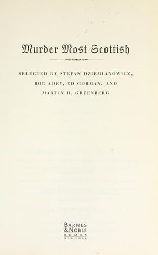 Cover of Murder Most Scottish