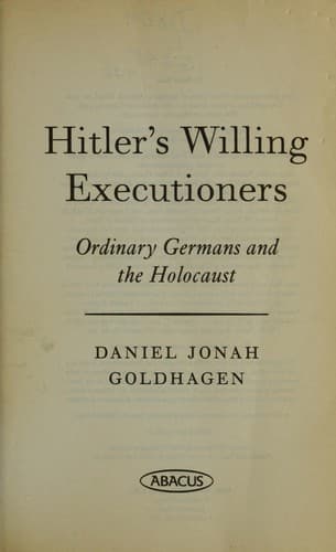 Cover of Hitler's Willing Executioners