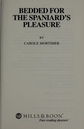 Cover of Bedded for the Spaniard's Pleasure