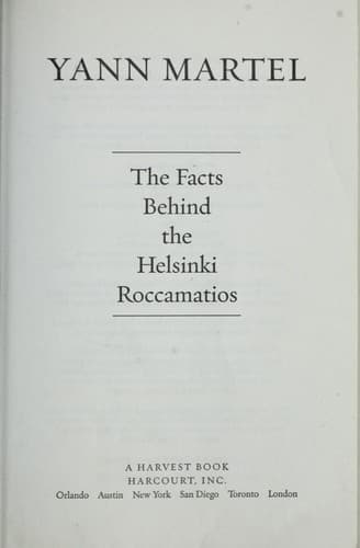Cover of The facts behind the Helsinki Roccamatios