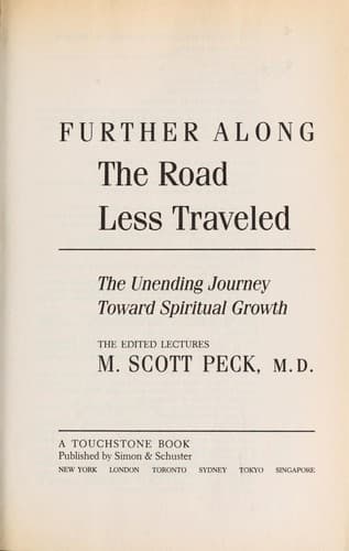 Cover of Further along the road less traveled
