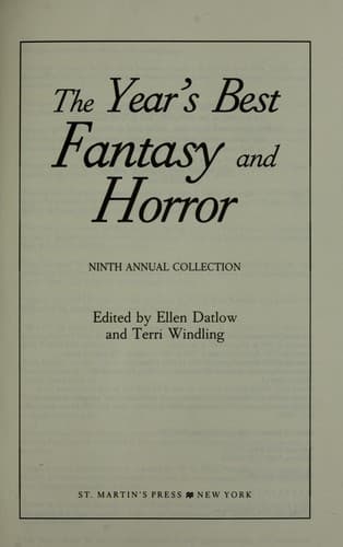 Cover of The Year's Best Fantasy and Horror