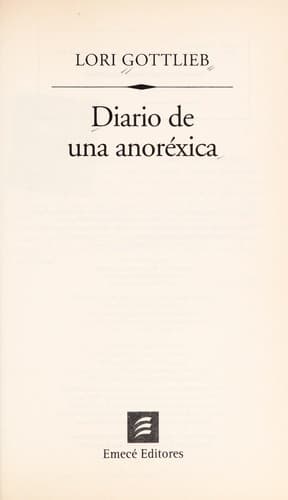 Cover of Diario de Una Anorexica