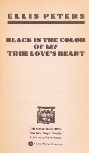 Cover of Black is the Colour of My True Loves Heart