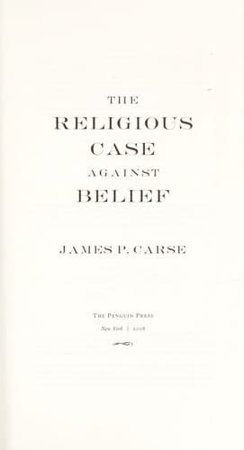 Cover of The Religious Case Against Belief