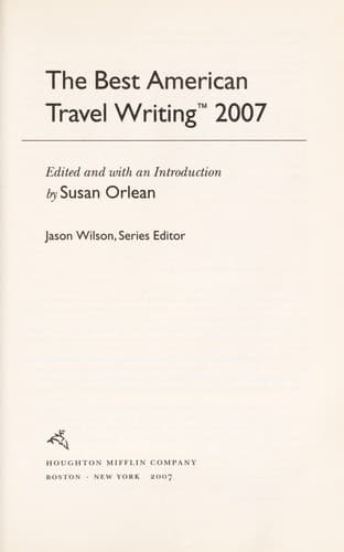 Cover of The Best American Travel Writing 2007