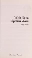 Cover of With not a spoken word