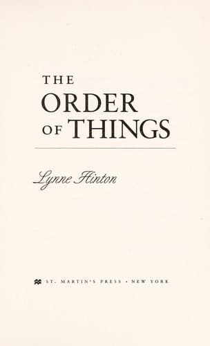 Cover of The order of things