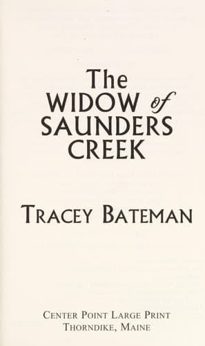 Cover of The widow of Saunders Creek