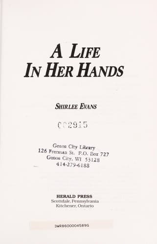 Cover of A life in her hands