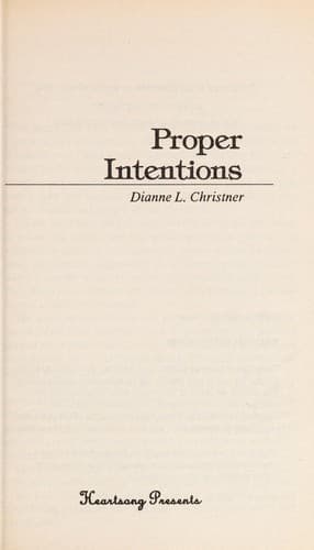 Cover of Proper intentions