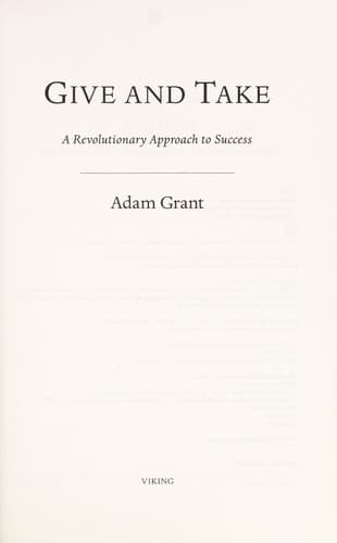 Cover of Give and take