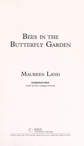 Cover of Bees in the Butterfly Garden