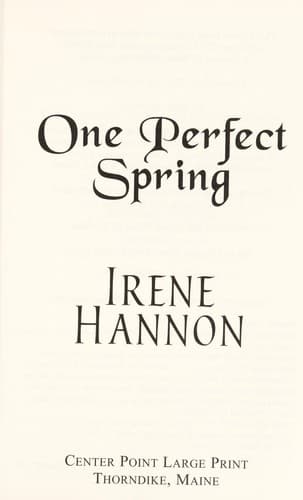 Cover of One Perfect Spring