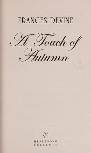 Cover of A touch of autumn
