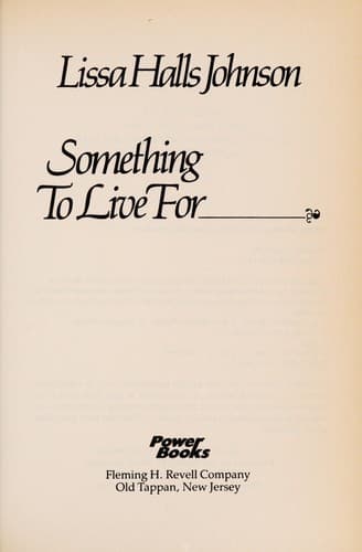 Cover of Something to live for
