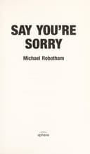Cover of Say you're sorry