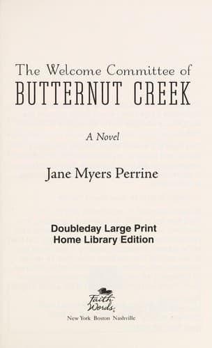 Cover of The Welcome Committee of Butternut Creek