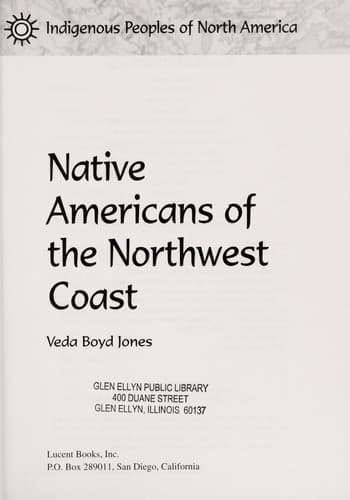 Cover of Native Americans of the Northwest Coast