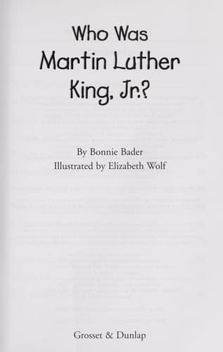 Cover of Who Was Martin Luther King, Jr. ?