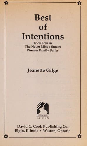 Cover of Best of intentions