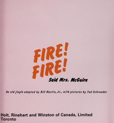 Cover of Fire! Fire!
