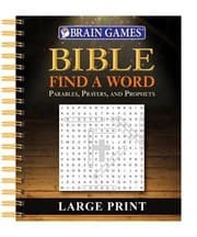 Cover of Brain Games Bible Find A Word Spiral