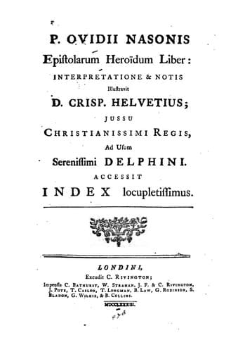 Cover of Ovid with an English translation