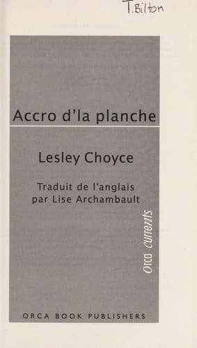 Cover of Accro d'la planche