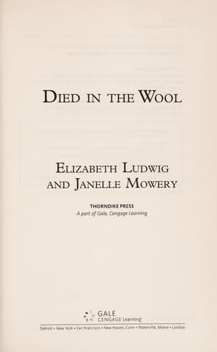 Cover of Died in the wool