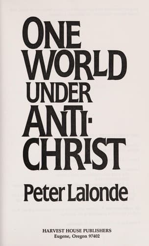 Cover of One world under Antichrist