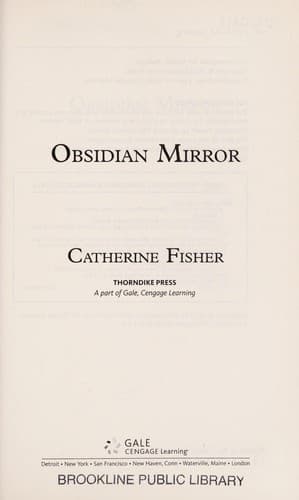Cover of The obsidian mirror